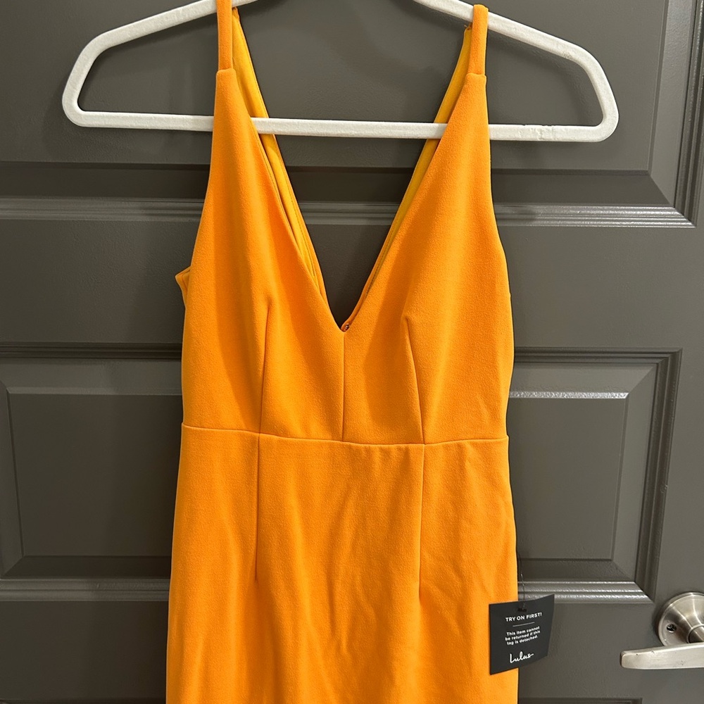 NWT Lulus Melora Orange Sleeveless Maxi Dress - Picture 6 of 9